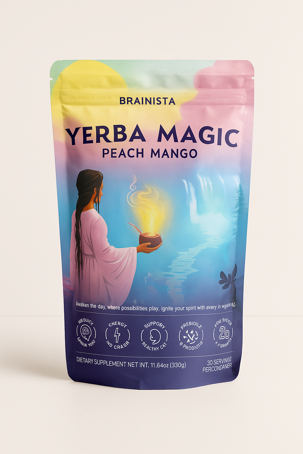 Yerba Magic Peach Mango – Energía Natural + Probióticos